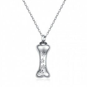 Anniversary Dog Bone 925 Sterling Silver Necklace Perfume/Ashes Holder