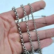 Vintage Flat Cable Thai Chain 925 Sterling Silver Necklace Men (20"/22"/24")